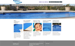 Graphic design website images - Conquest Pools Melbourne